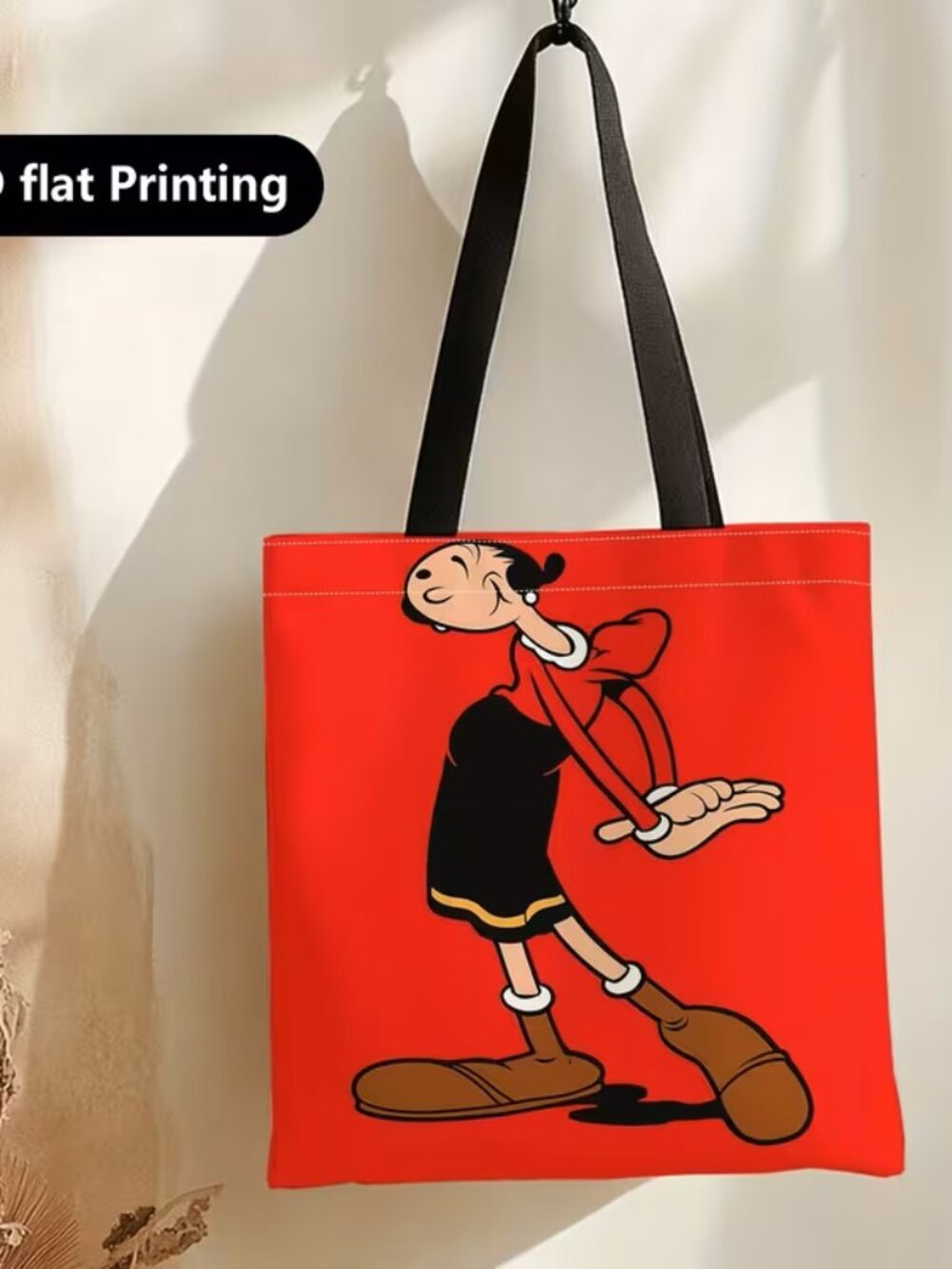 Soft Polyester 2D Printed Retro Novelty Tote Bag 13 x 15~ Olive Oyl